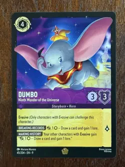 Disney Lorcana Dumbo Ninth Wonder Of The Universe Legendary Non-foil - Image 1