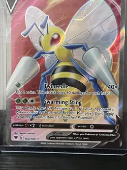 Pokemon Beedrill V 160/189 Astral Radiance Sword & Shield FULL ART Card - Image 2