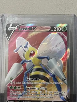 Pokemon Beedrill V 160/189 Astral Radiance Sword & Shield FULL ART Card - Image 3