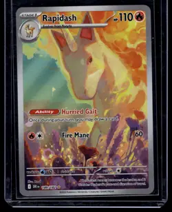 Rapidash 189/182 Pokemon Destined Rivals Illustration Rare Card Near Mint (NM) - Image 1