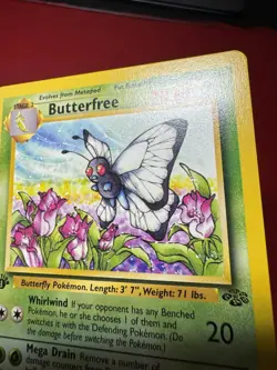 Butterfree 33/64 d Edition Error Misprint 1st Jungle Pokemon Card LP - Image 5