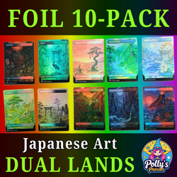 Dual Lands Set 10-Pack FOIL Proxy Cards Custom Japanese Style Art - Image 1