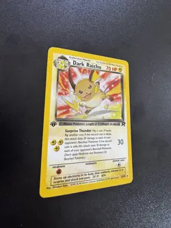 Pokemon Dark Raichu Holo 1st Edition Secret Rare Card 83/82 NM Condition - Image 3