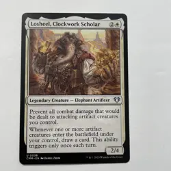 MTG - Losheel, Clockwork Scholar CMM Regular U#0038 - Image 1