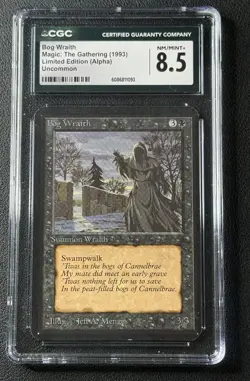 BOG WRAITH CGC 8.5 1993 MAGIC: THE GATHERING MTG ALPHA LIMITED EDITION 1093 - Image 1