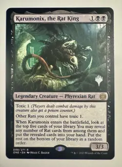 Karumonix, the Rat King MTG Phyrexia: All Will Be One NM PROMO PACK VERSION - Image 1
