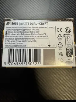 Dragon Shield Matte Dual Crypt Sleeves 100ct Standard Size - Image 3