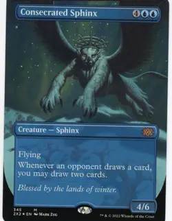 2022 Magic the Gathering Consecrated Sphinx Creature Sphinx Borderless Near Mint - Image 1