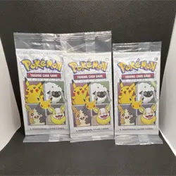 Pokemon TCG Sealed Pack Lot 3 Packs Pikachu Wooloo Morpeko Yamper - Image 1