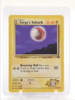 LT. SURGE'S VOLTORB 2000 POKEMON GYM CHALLENGE COMMON 86/132 Q3423 - Image 1