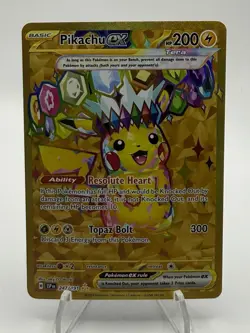 Pokemon Pikachu EX 247/191 Sv08 Surging Sparks Hyper Rare Full Art Holo 200 HP - Image 1