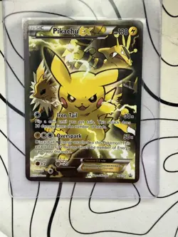 NM Pikachu EX XY124 Black Star Pokemon Trading Card Game - Image 1