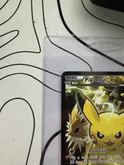 NM Pikachu EX XY124 Black Star Pokemon Trading Card Game - Image 4