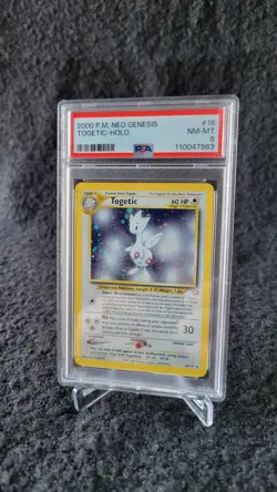 Pokemon TCG Togetic Holo Neo Genesis #16/111 2000 PSA 8 Holo Rare English - Image 1