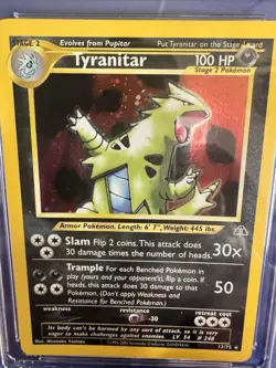 2001 Pokemon Neo Discovery Unlimited Tyranitar Holo 12/75 CGC 8.5 NM/M Low Pop - Image 3