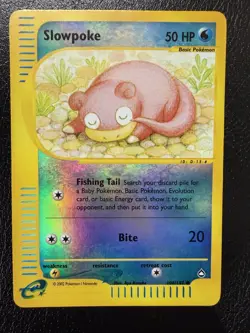 Pokemon TCG Slowpoke Aquapolis 108/147 Reverse Holo LP - Image 2
