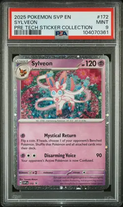2025 POKEMON SVP EN-SV BLACK STAR PROMO #172 SYLVEON PSA 9 - Image 1