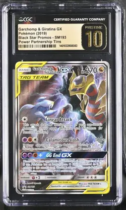 Pokemon Garchomp & Giratina GX BSP SM193 Power Partnership Tin CGC PRISTINE 10 - Image 1