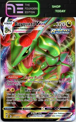 Rayquaza VMAX #111/203 SWSH07: Evolving Skies Pokemon Ultra Rare,Holo - Image 1