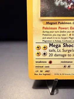 Pokemon Gym Heroes Holo Rare Unlimited Edition Lt. Surge’s Magneton 8/132 - Image 3