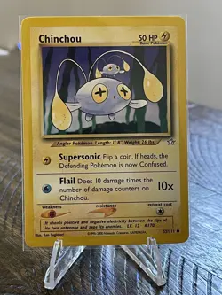 Pokemon WOTC Chinchou 55/111 Neo Genesis Set UNLIMITED Common NM - Image 1