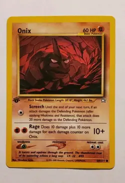 Vintage WOTC Pokemon TCG Onix Neo Genesis 69 Regular 1st Edition Common - Image 1