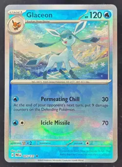 2025 Pokemon SV Prismatic Evolutions Reverse Holo Master Ball #025/131 Glaceon - Image 1