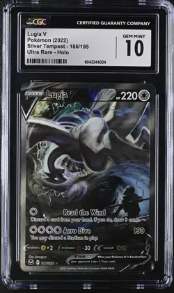 CGC 10 GEM MINT - Lugia V Alt Art Silver Tempest - Pokemon TCG 2022 - Image 3