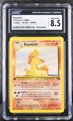 CGC 8.5 NM/Mint+ - Rapidash 1st Edition Jungle - Pokemon TCG 1999 - Image 2