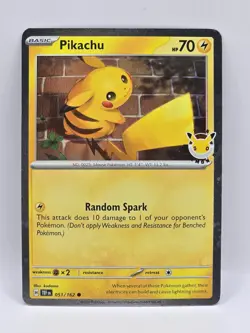 Pokemon TCG Pikachu 051/162 Stamped 2026 Pokemon Day Promo🍥 2 SWIRLS🍥 - Image 2