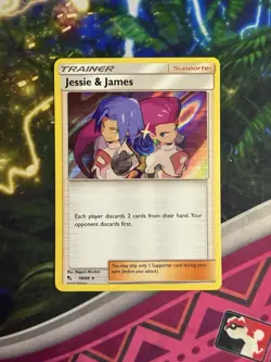 Pokemon TCG Jessie and James 58/68 Hidden Fates Holo Rare - Image 3