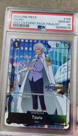 POP 34 LOW! FINALIST Tsuru One Piece 2023 Textured CS Event Pack Promo PSA 10 - Image 1