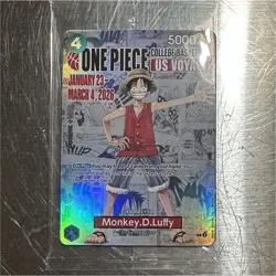 NCAA Bandai Namco One Piece CCG Monkey D. Luffy US Voyage Promo Full Art Holo - Image 1