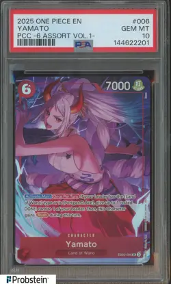 2025 One Piece EN Volume 1 #006 Yamato PSA 10 GEM MINT - Image 1