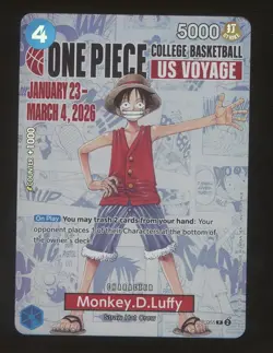 One Piece Promo College Basketball US Voyage #P-055 Monkey D. Luffy - Image 1