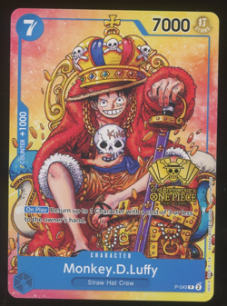Monkey.D.Luffy (2nd Anniversary Stamped) P-043 One Piece Promo Non Foil - Image 1