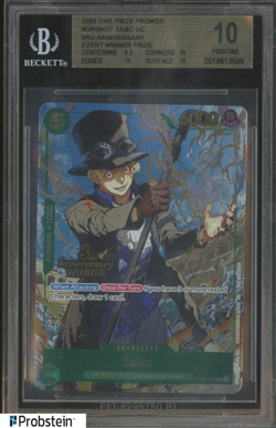 2025 One Piece Promos 3rd Anniversary Event Winner Prize Sabo BGS 10 PRISTINE - Image 1