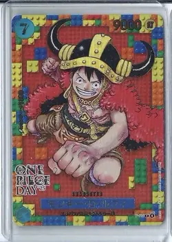 IN HAND ONE PIECE DAY 25 Monkey D Luffy P-110 Japanese Promo Insert 2025 LEGO SP - Image 1