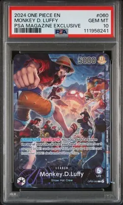 One Piece Monkey D. Luffy 2024 Promos #060 PSA Magazine Exclusive PSA 10 - Image 1