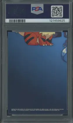 1999 Topps Pokemon #TV11 Meowth Series 1 Character Card PSA 8 NM-MT - Image 2