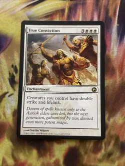 True Conviction 25 Scars of Mirrodin Regular MTG TCG CARD LP - Image 1