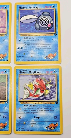 Misty Gym Heroes / Gym Challenge Lot of 6 Pokemon Cards Seel Poliwag Magikarp - Image 2