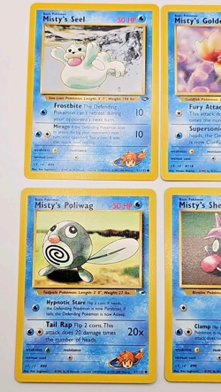 Misty Gym Heroes / Gym Challenge Lot of 6 Pokemon Cards Seel Poliwag Magikarp - Image 4