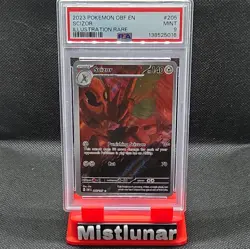 Scizor Pokemon TCG Sv03 Obsidian Flames Holo Illustration Rare Card PSA Graded 9 - Image 1