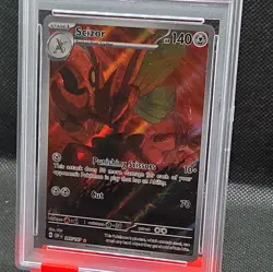 Scizor Pokemon TCG Sv03 Obsidian Flames Holo Illustration Rare Card PSA Graded 9 - Image 2