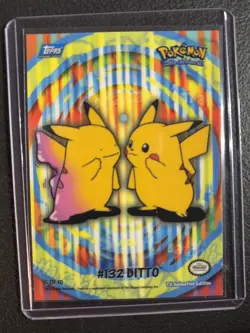 Pokemon Topps 2000 TV Animation Series 2 Stick-Ons #132 Ditto Card 5 of 10 - Image 3