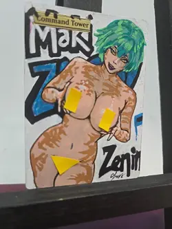 MTG Command Tower Maki Zenin Waifu Alter Hand Painted By BAZAYO 18+ - Image 3
