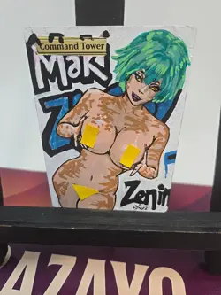 MTG Command Tower Maki Zenin Waifu Alter Hand Painted By BAZAYO 18+ - Image 4