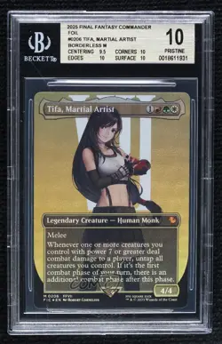 Tifa Martial Artist (Borderless) Foil Magic Final Fantasy BGS 10 PRISTINE - Image 1