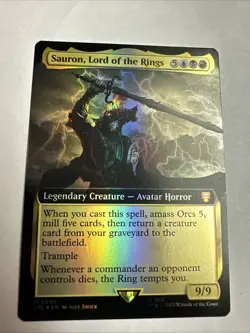 MTG Sauron, Lord of the Rings EXTENDED ART FOIL Lord of the Rings 0092 LP - NM - Image 1